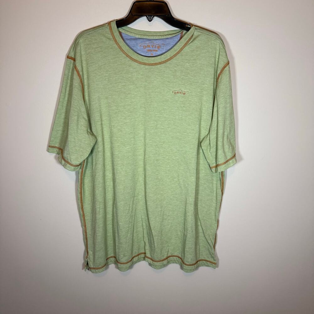 Men’s XL Green Orvis Trout Bum Outdoor Gorpcore Fishing Breathable T Shirt